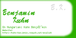 benjamin kuhn business card